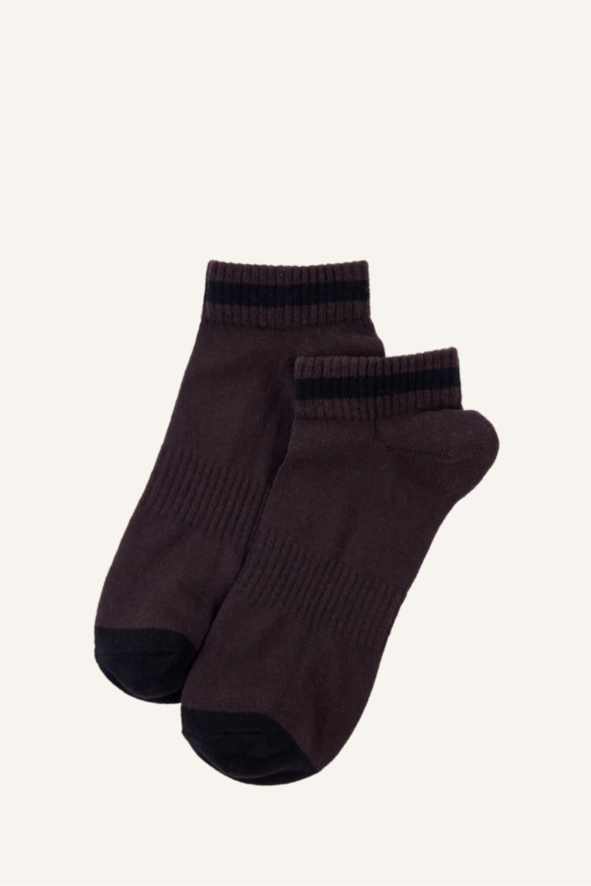 Men Brown 3 piece Cotton Short Socks