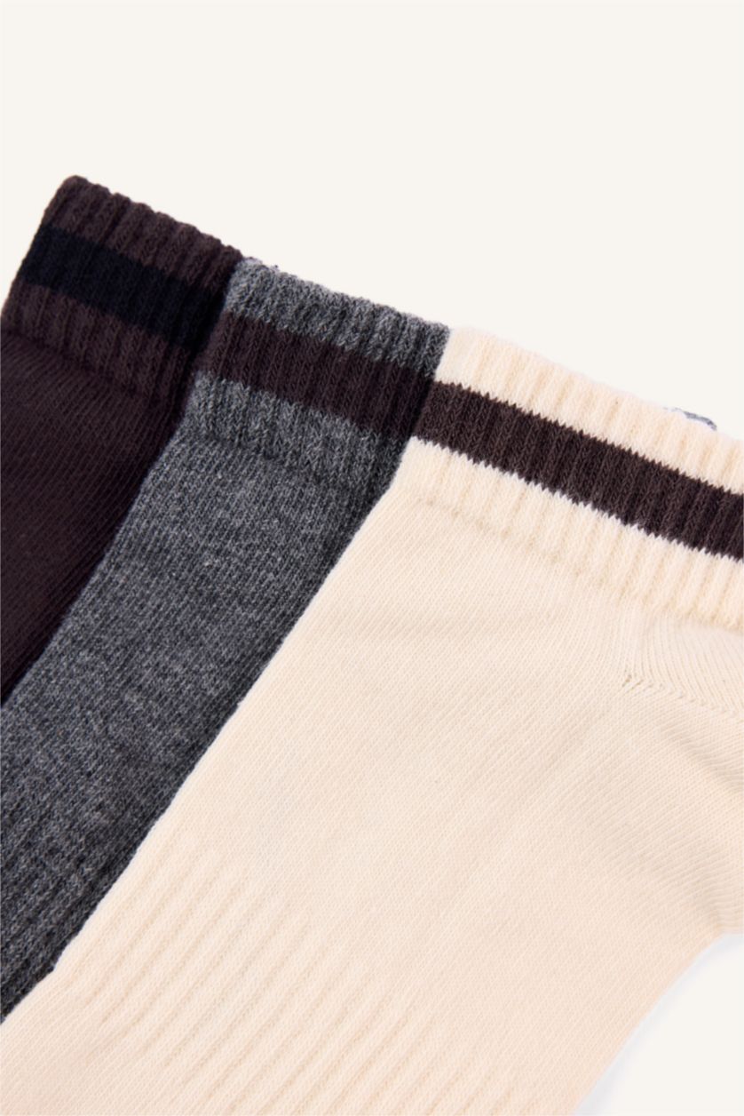 Men Brown 3 piece Cotton Short Socks