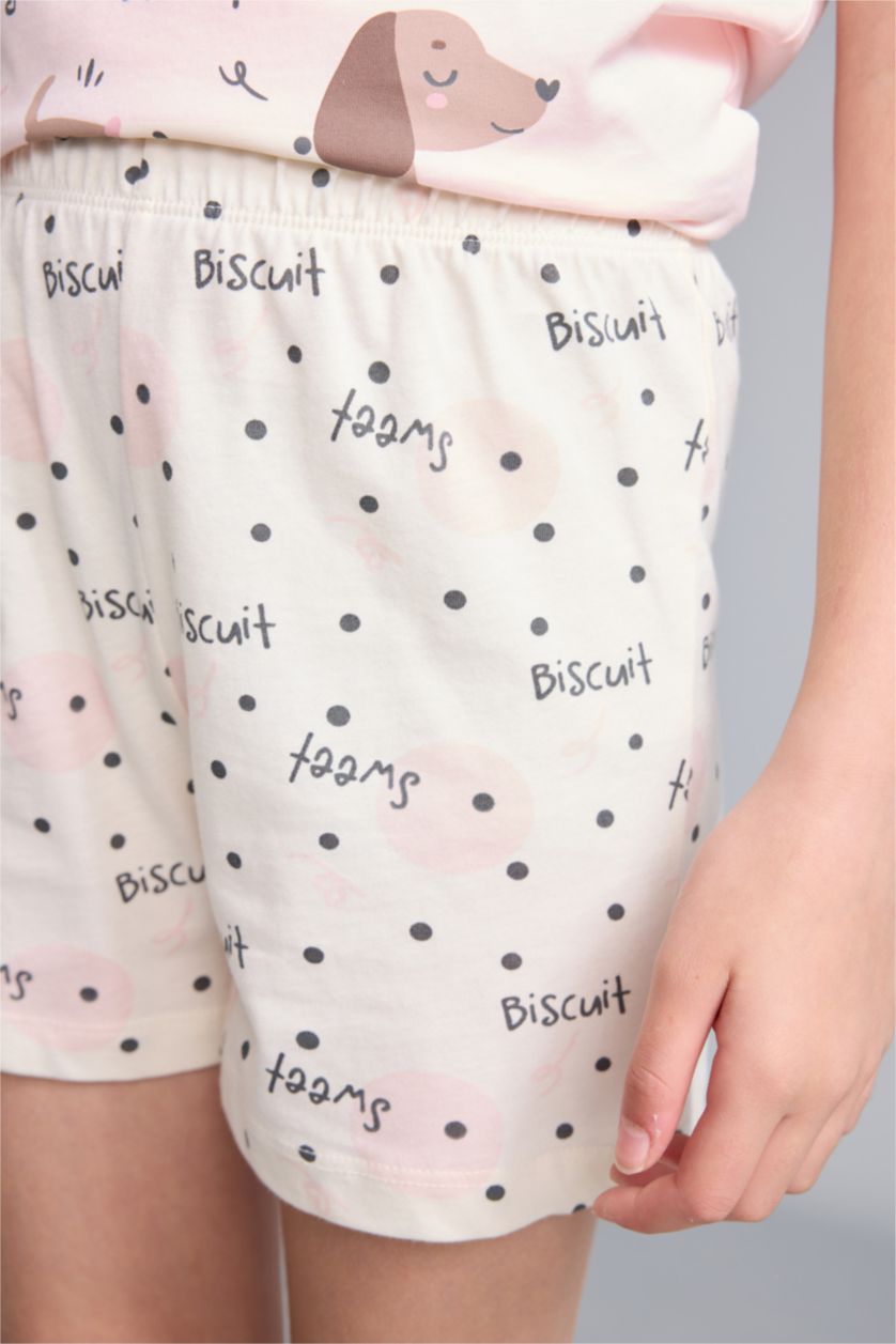 Kız Çocuk - Genç Kız Pembe Regular Fit Baskılı 2'Li Pijama Takım Kız Çocuk