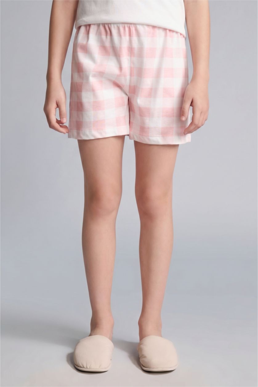 Kız Çocuk - Genç Kız Ekru Regular Fit 2'Li Pijama Takımı Kız Çocuk