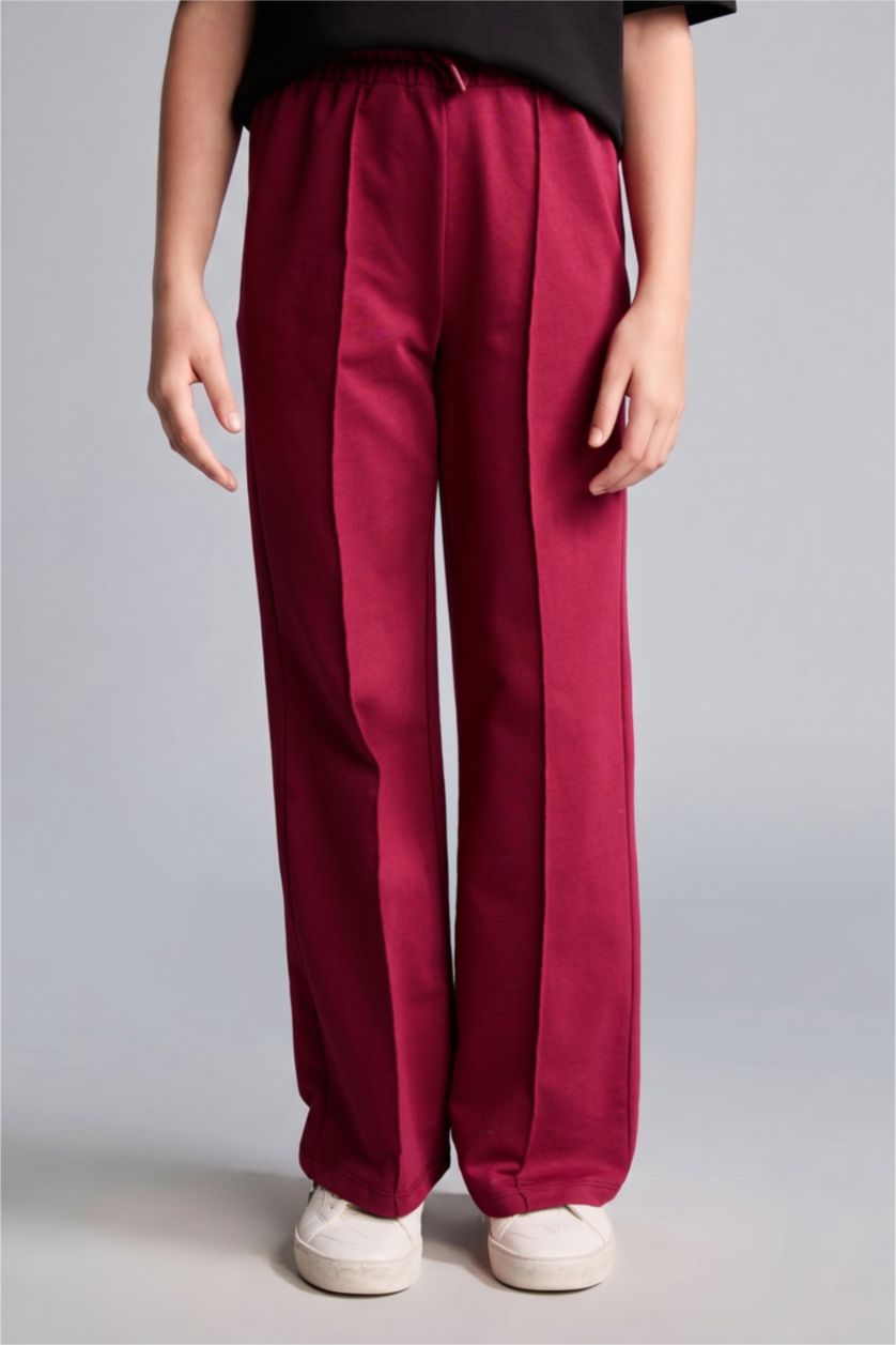 Young Girls - Teen Girls Bordeaux Wide Leg Trousers