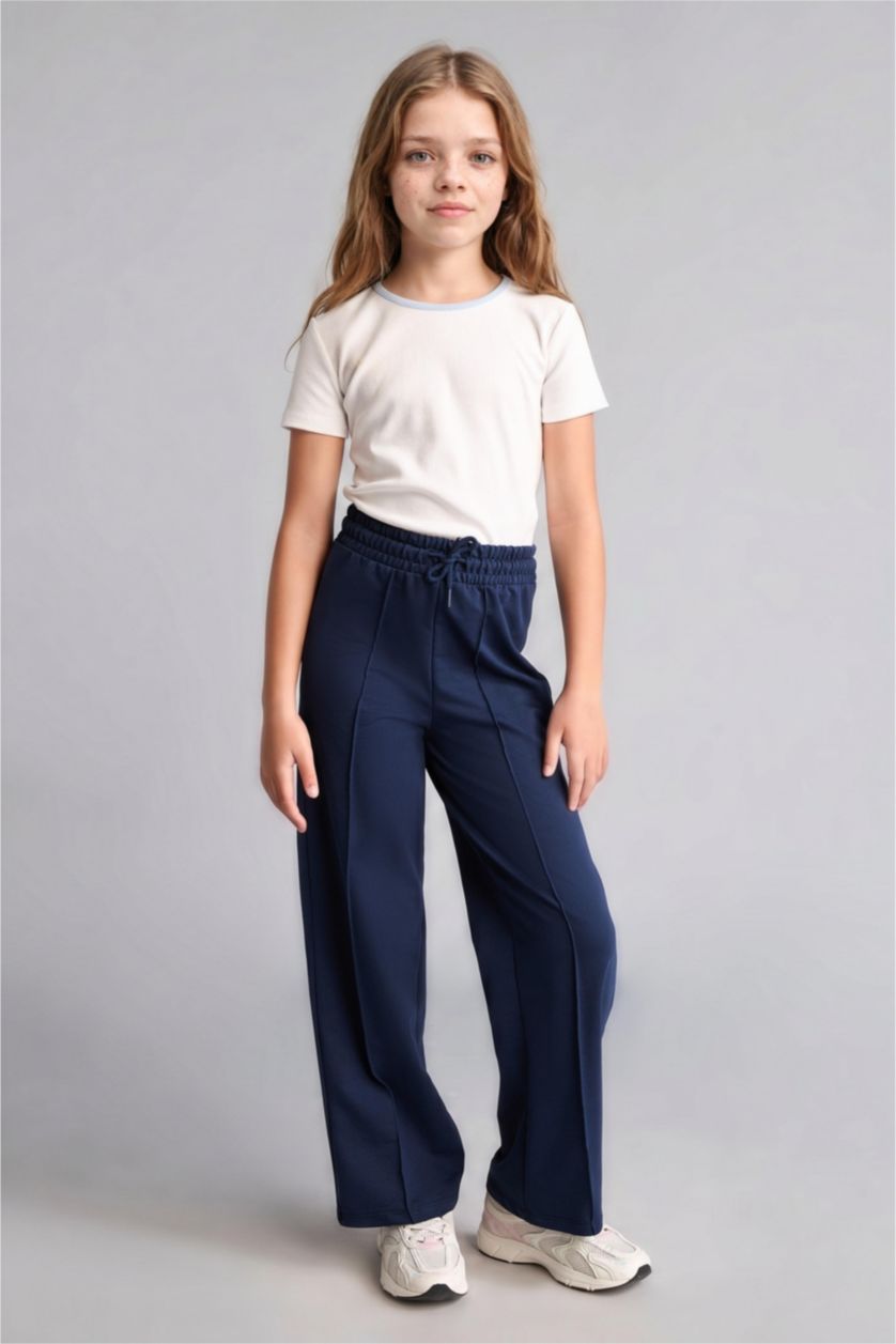 Young Girls - Teen Girls NAVY Wide Leg Trousers