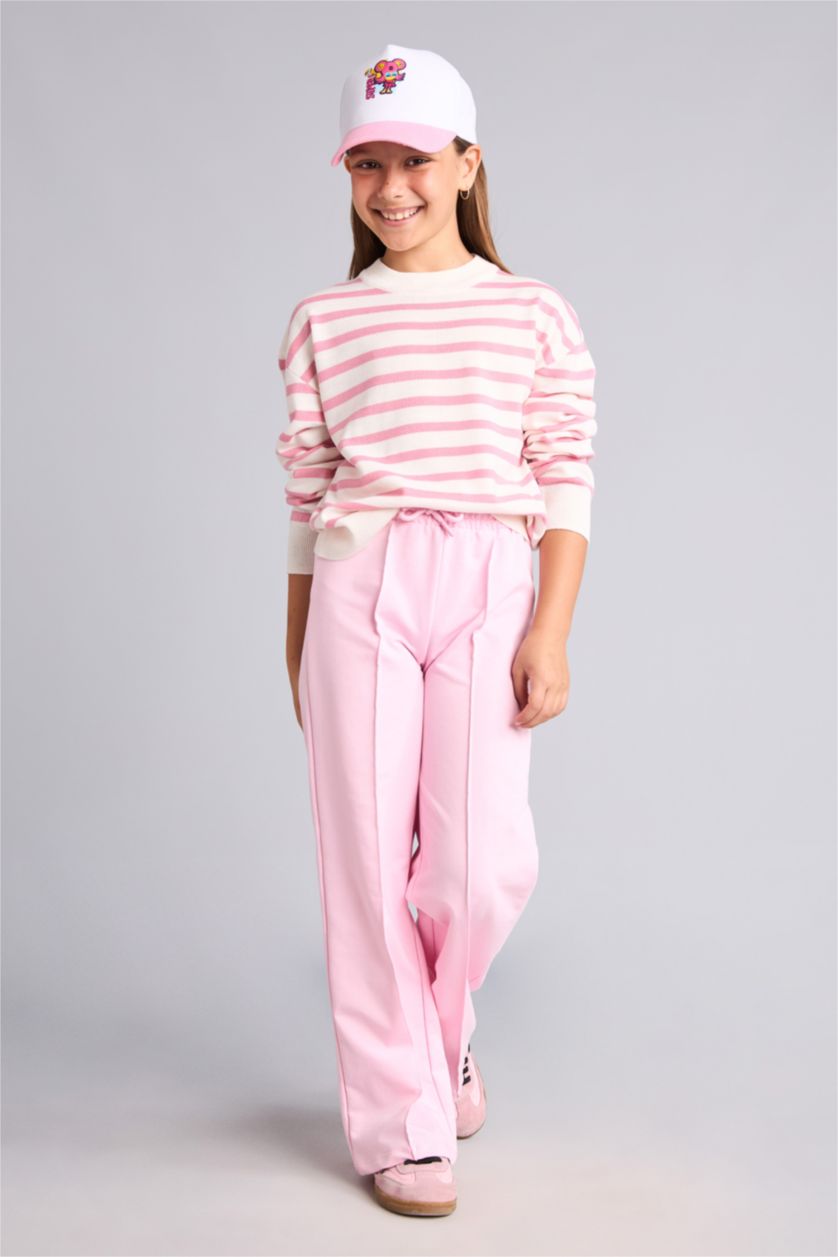 Young Girls - Teen Girls Light Pink Wide Leg Trousers