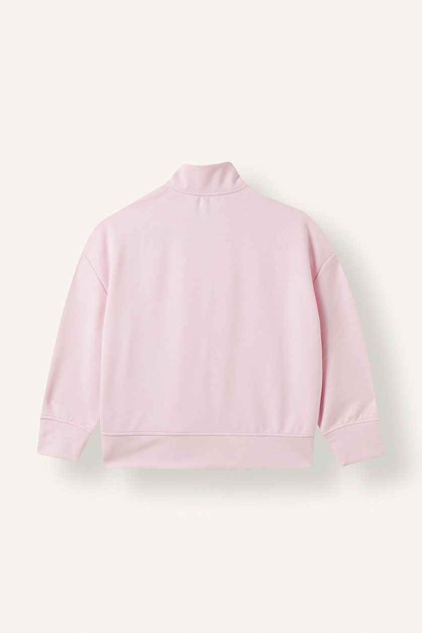 Kız Çocuk - Genç Kız Pembe Oversıze Modal Sweatshirt Kız Çocuk