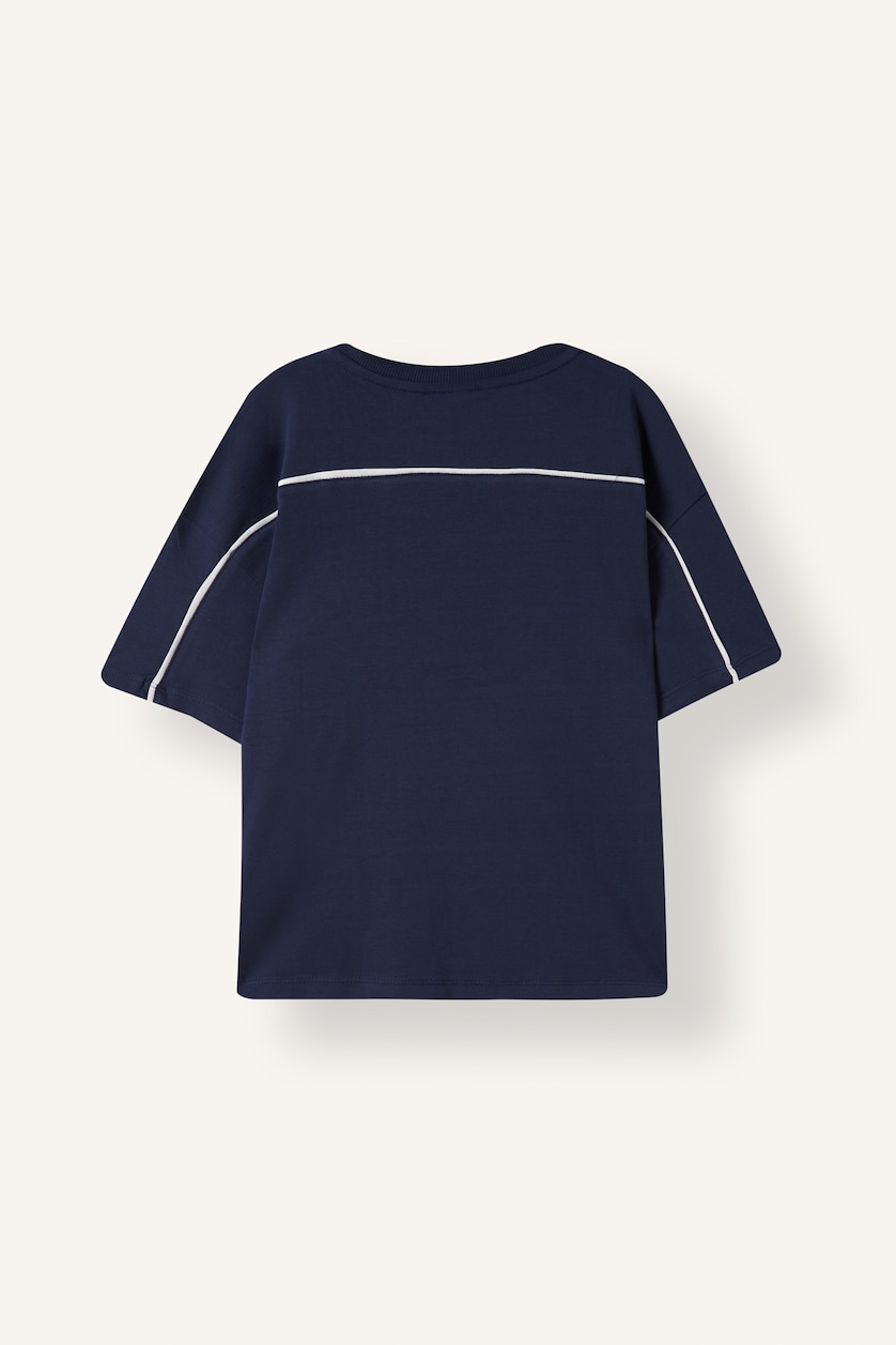 Young Girls - Teen Girls NAVY Girl Regular Fit 100% Cotton Slogan Print Short Sleeve Polo T-Shirt