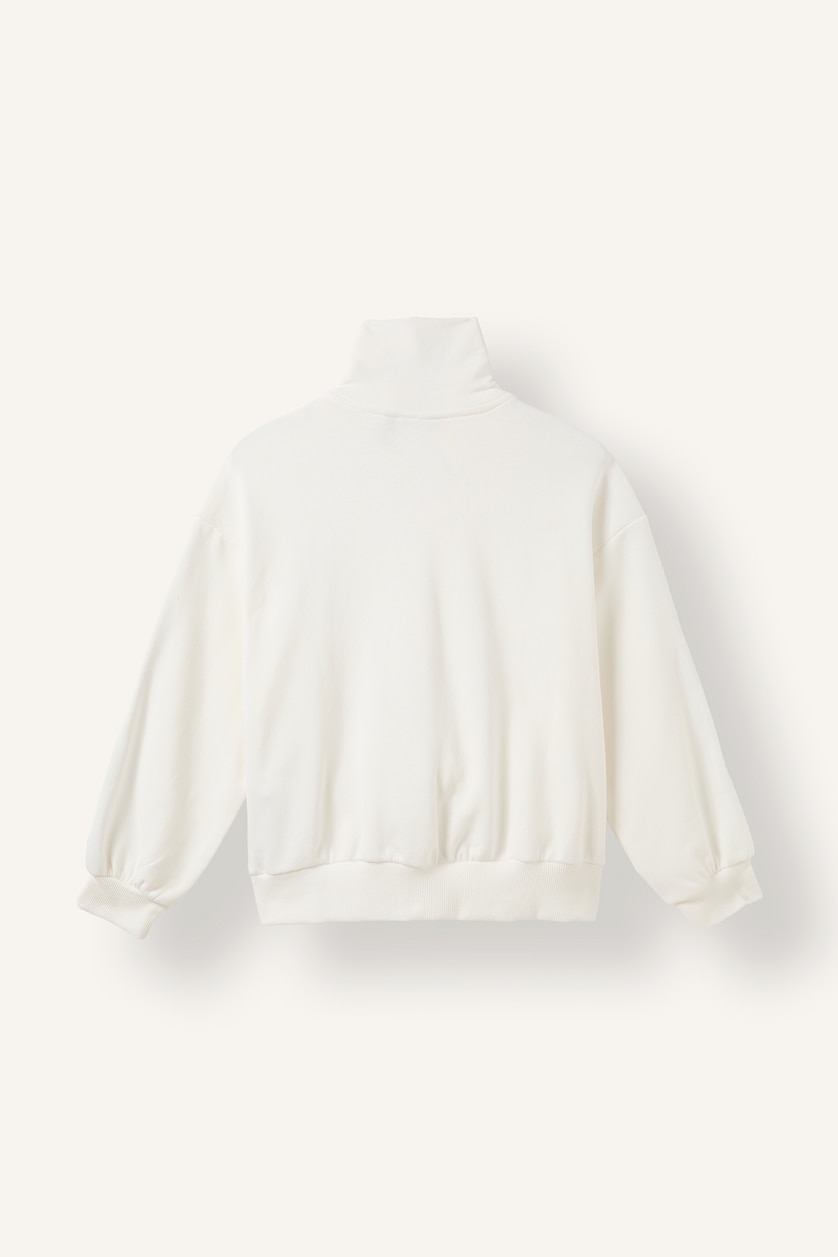 Kız Çocuk - Genç Kız Ekru Hello Kitty Fermuarlı Sweatshirt Hırka Kız Çocuk