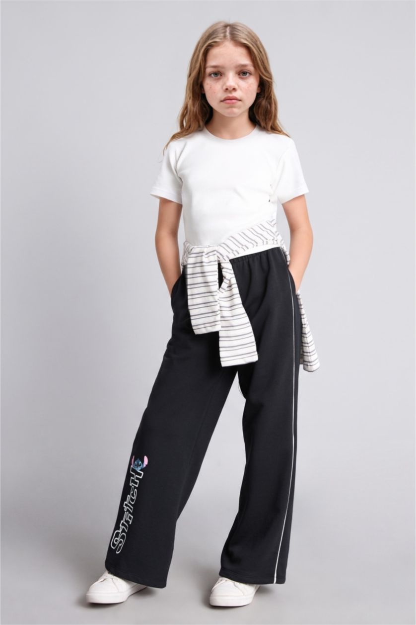 Қыздар Және Жасөспірімдер қара Қыздарға арналған Disney Lilo & Stitch Wide Leg шалбары