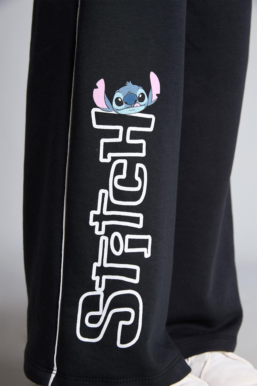 GIRLS & TEENS Black Girl Wide Leg Lilo & Stitch Disney Licensed Trousers