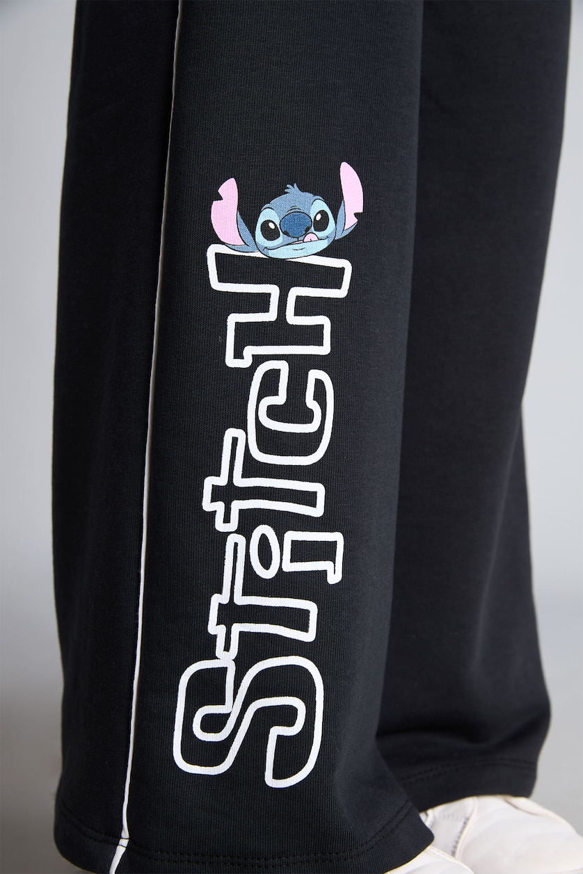 GIRLS & TEENS Black Girl Wide Leg Lilo & Stitch Disney Licensed Trousers