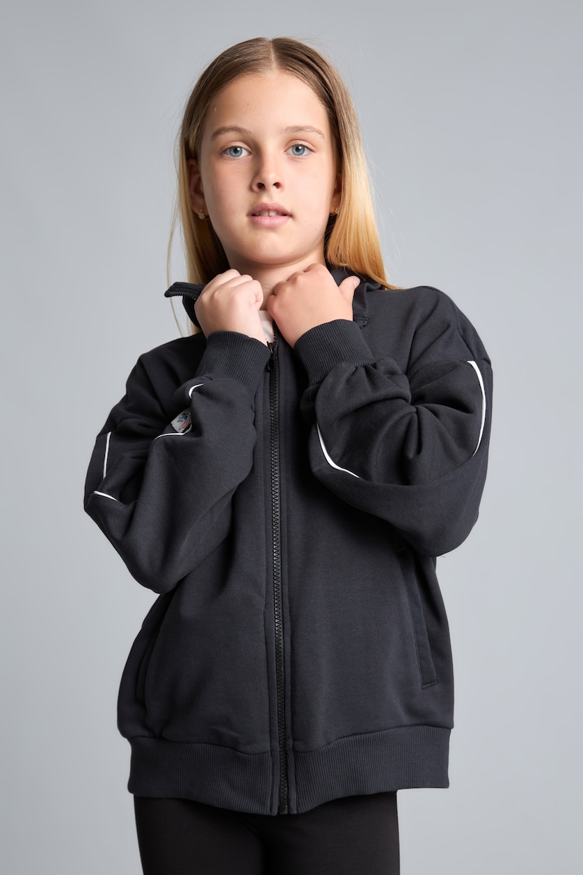 بنات أنثرا Sweat à capuche anthracite zippé Disney Lilo & Stitch pour fille