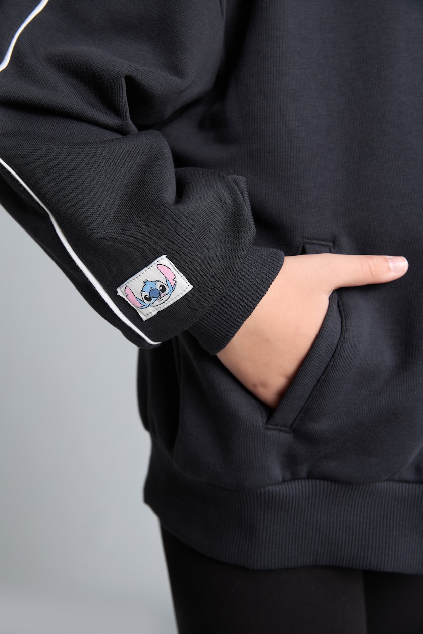 بنات أنثرا Sweat à capuche anthracite zippé Disney Lilo & Stitch pour fille