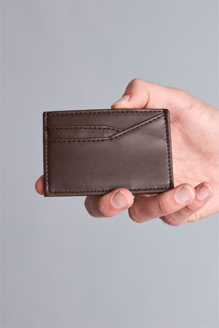 Men Brown Man Business Card Wallet