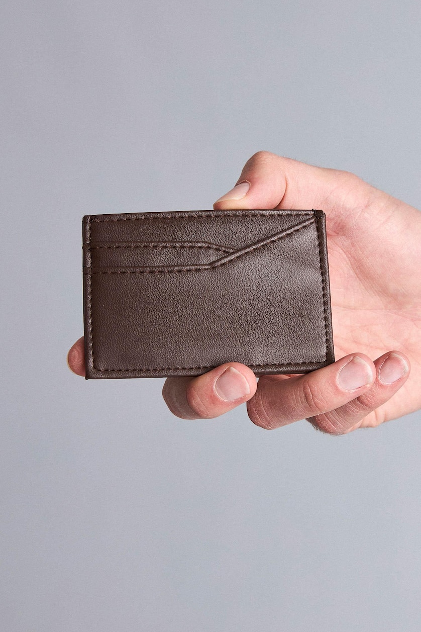 Man Brown Man Business Card Wallet