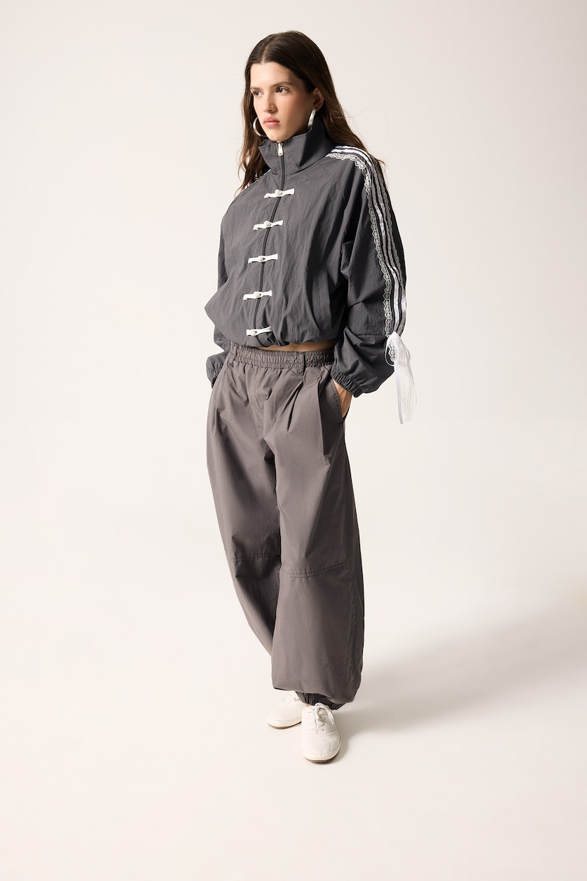 WOMAN Anthracite High Neck Mesh Lined Napoleon Jacket