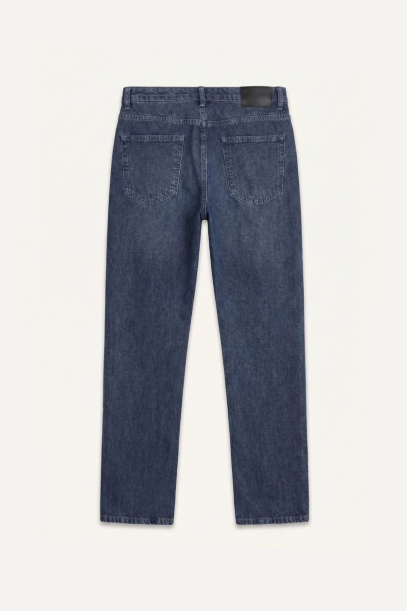 Erkek Lıght Blue Grey Straight Fit Jean Pantolon