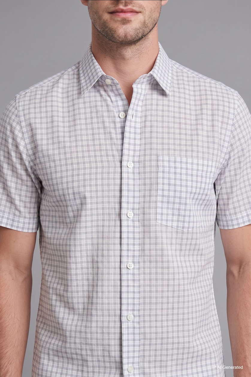 Men Indigo Regular Fit Cotton Short Sleeve Shirt