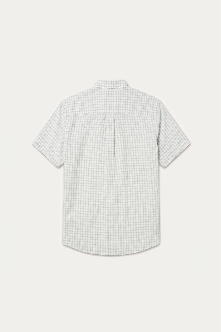 Men Light Khaki Regular Fit Cotton Short Sleeve Shirt