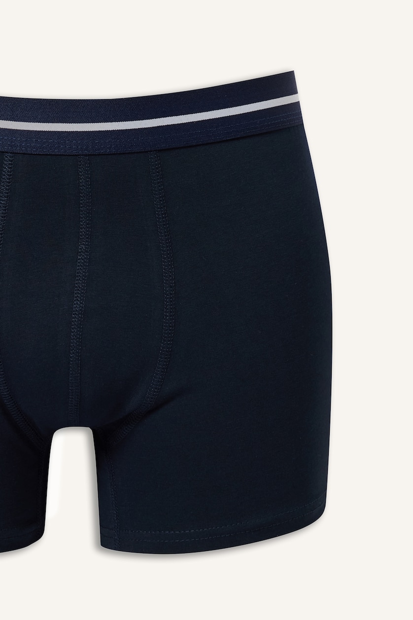 Erkek Mor Regular Fit Çizgili Beli Lastikli 3'lü Boxer