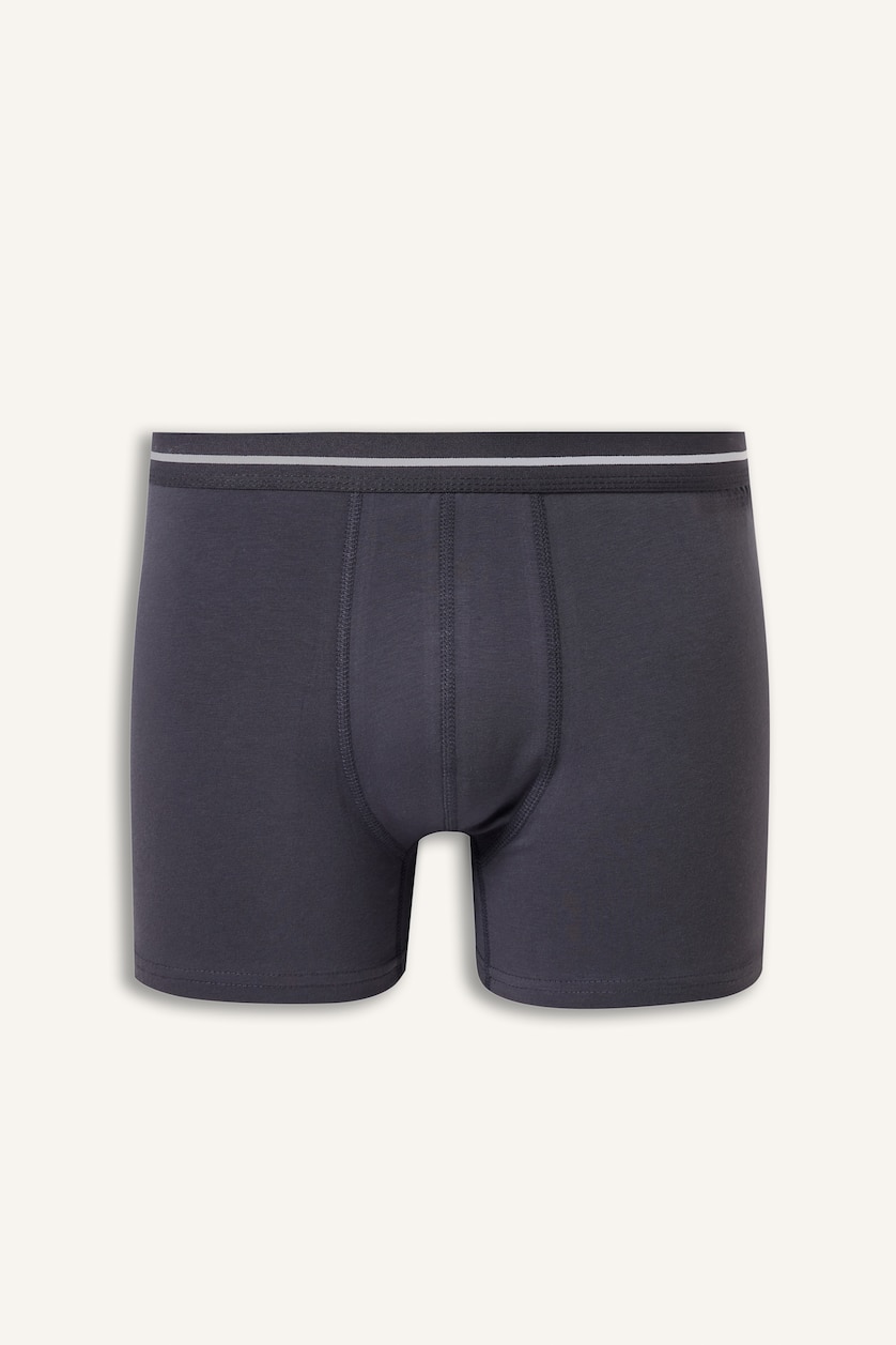 Erkek Mor Regular Fit Çizgili Beli Lastikli 3'lü Boxer