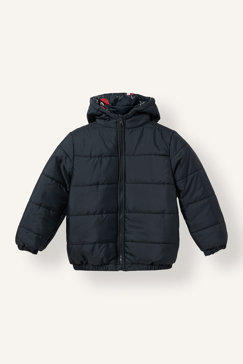 Young Boys - Teen Boys Anthracite Boy Hooded Spiderman Licensed Puffer Jacket