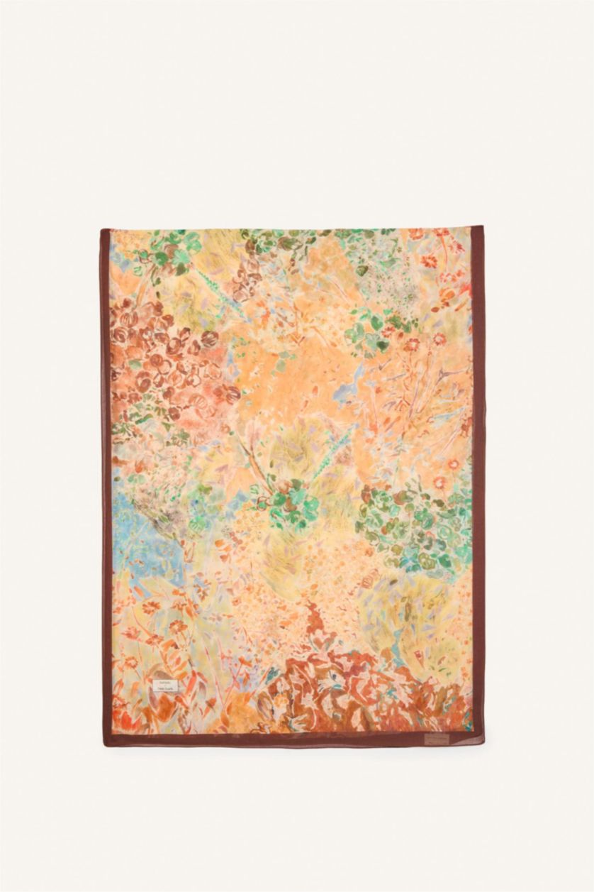 Women Brown Fresh Scarfs X DeFacto Botanical Art Viscose Scarf