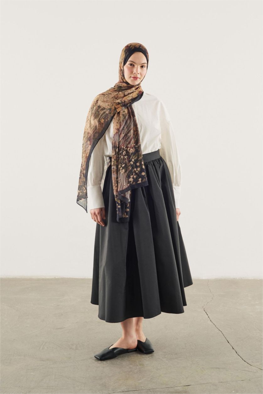 WOMAN Karma Fresh Scarfs X DeFacto Abstract Floral Viscose Scarf