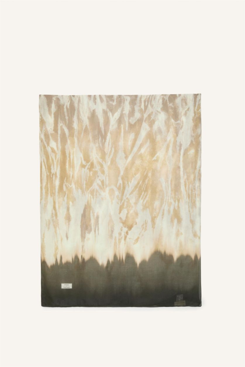 Woman Karma Fresh Scarfs X DeFacto Earthy Batik Linen Blend Scarf