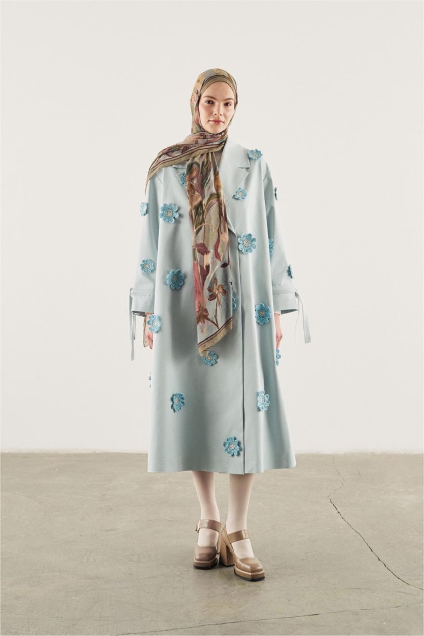 WOMAN Karma Fresh Scarfs X DeFacto Impressionist Floral Viscose Scarf