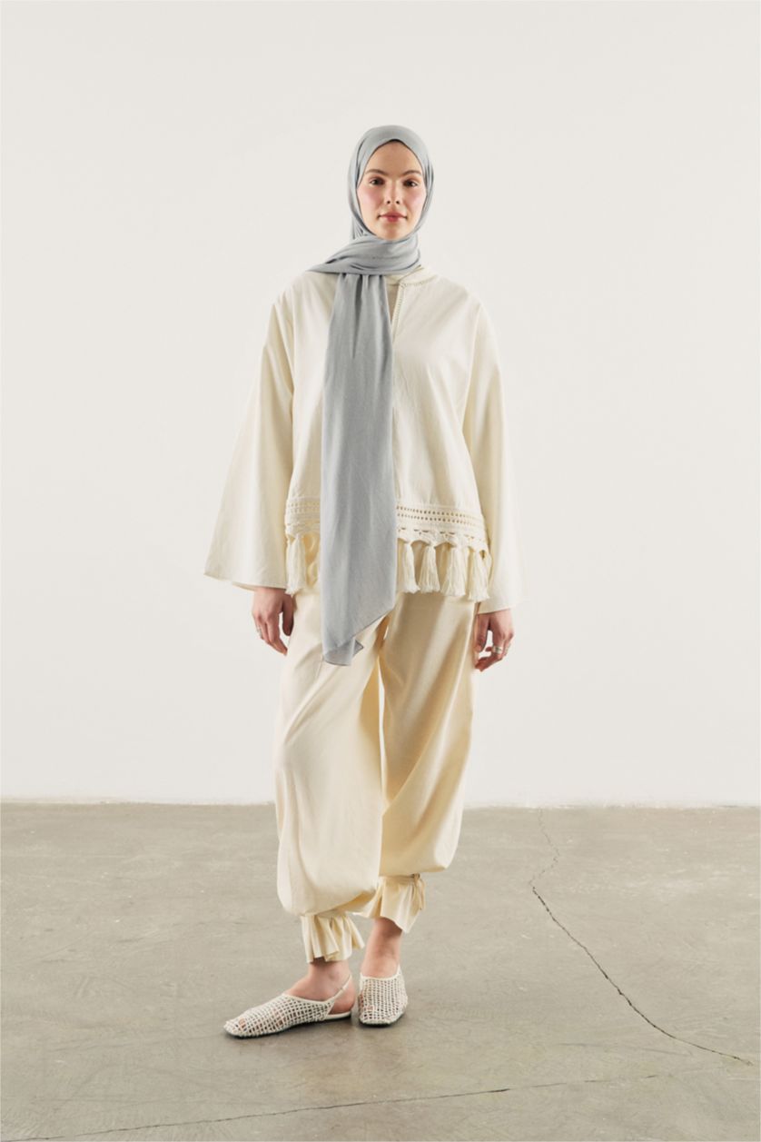 Woman Light Blue Woman Scarf