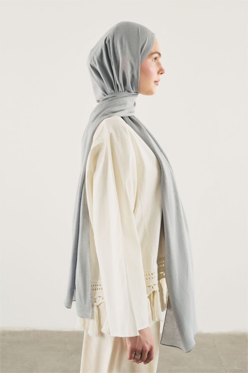 Woman Light Blue Woman Scarf