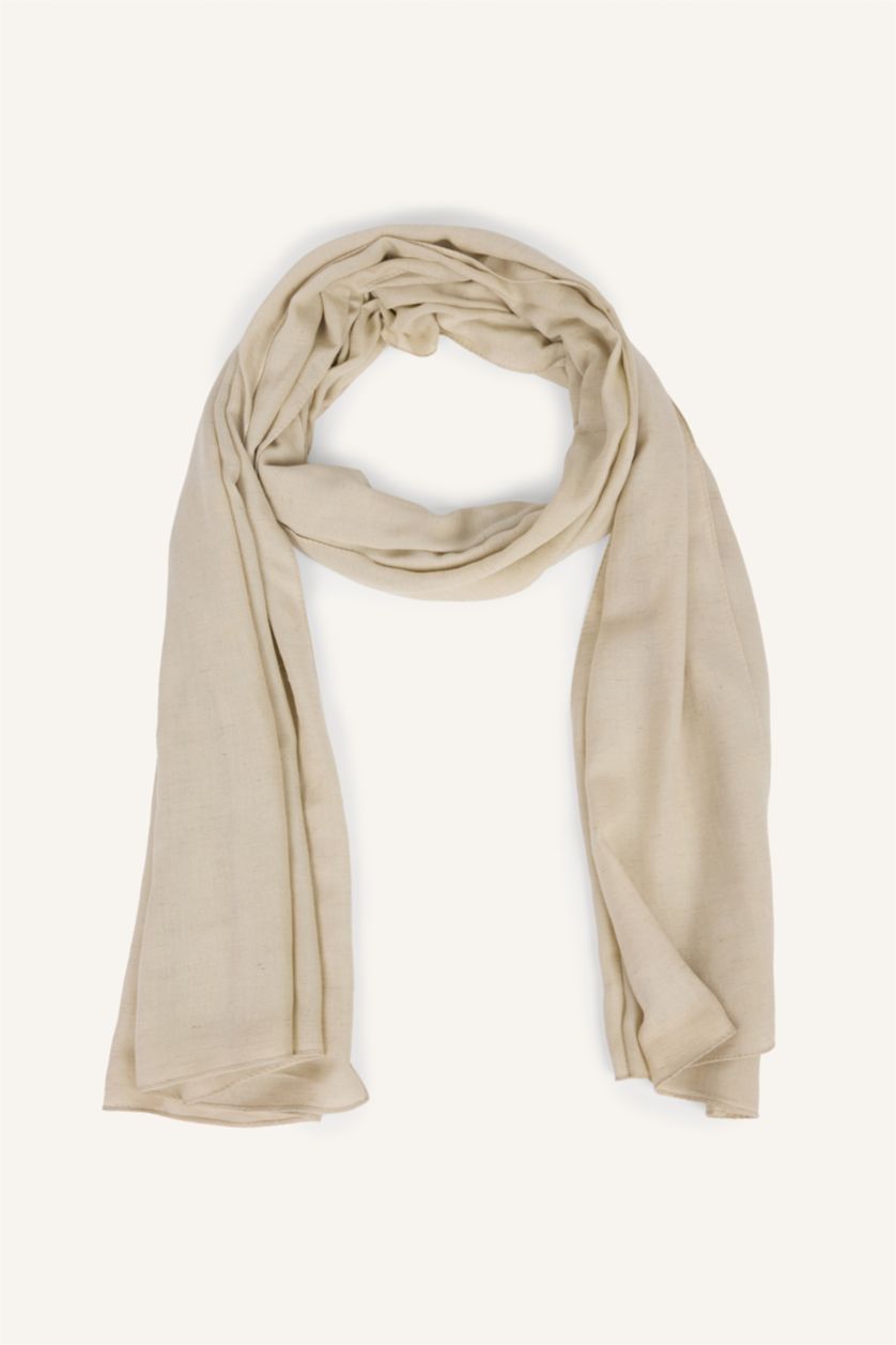 Woman Light Beige Woman Scarf