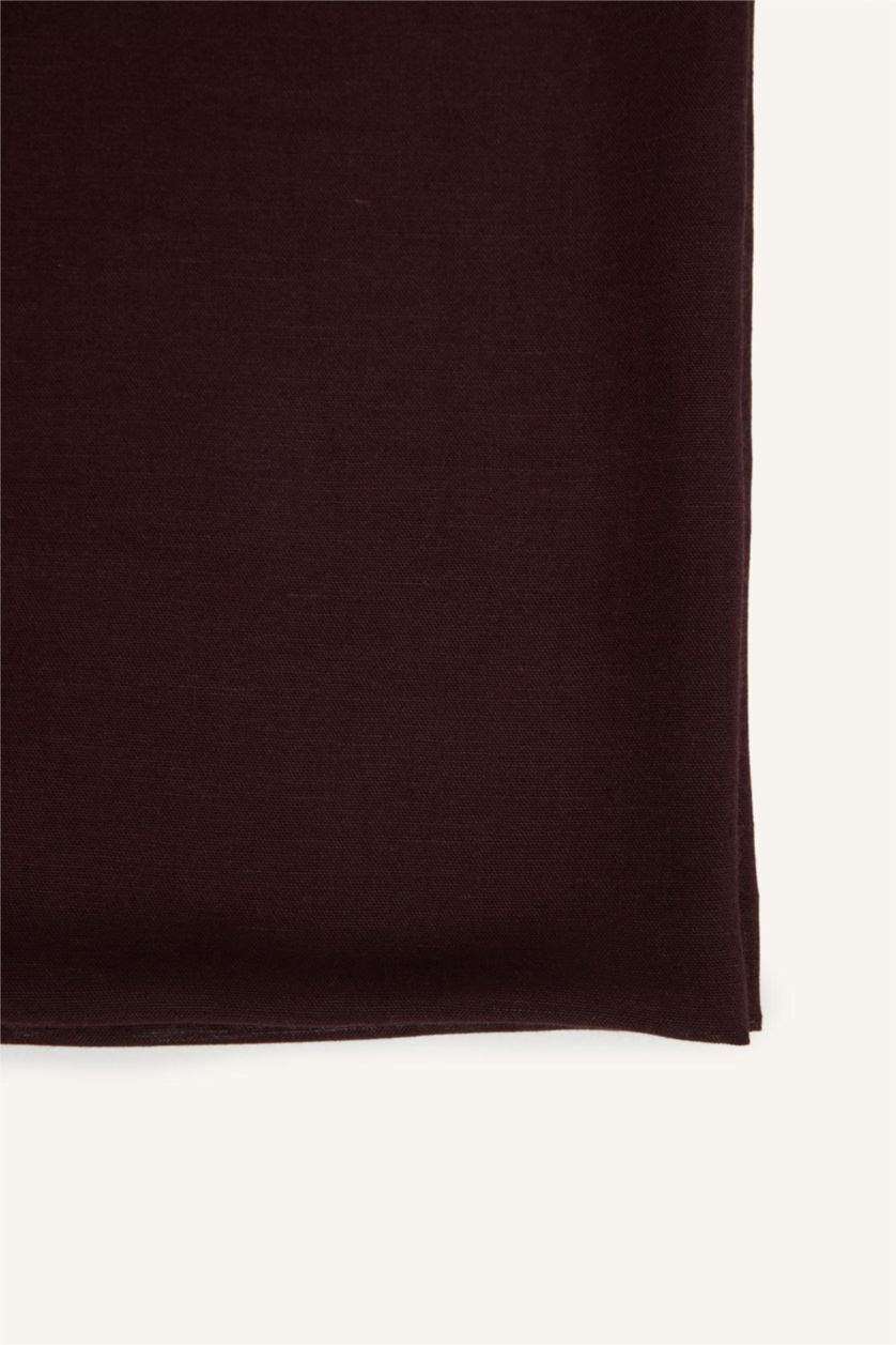 Kadın Koyu Kahve Fresh Scarfs X DeFacto Premium Acı Kahve Keten Şal