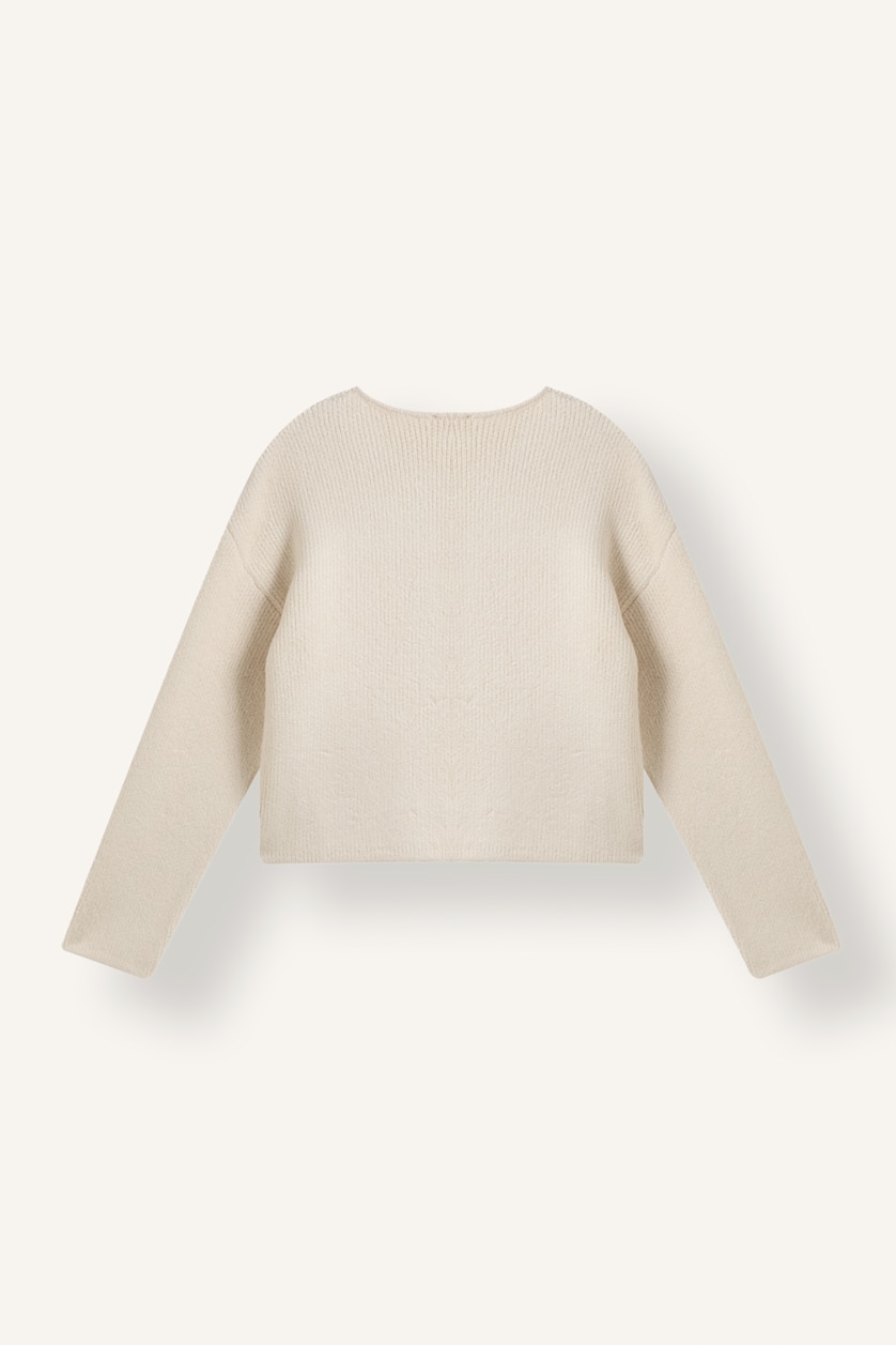 Kadın Bej Regular Fit Fiyonklu Basic Hırka