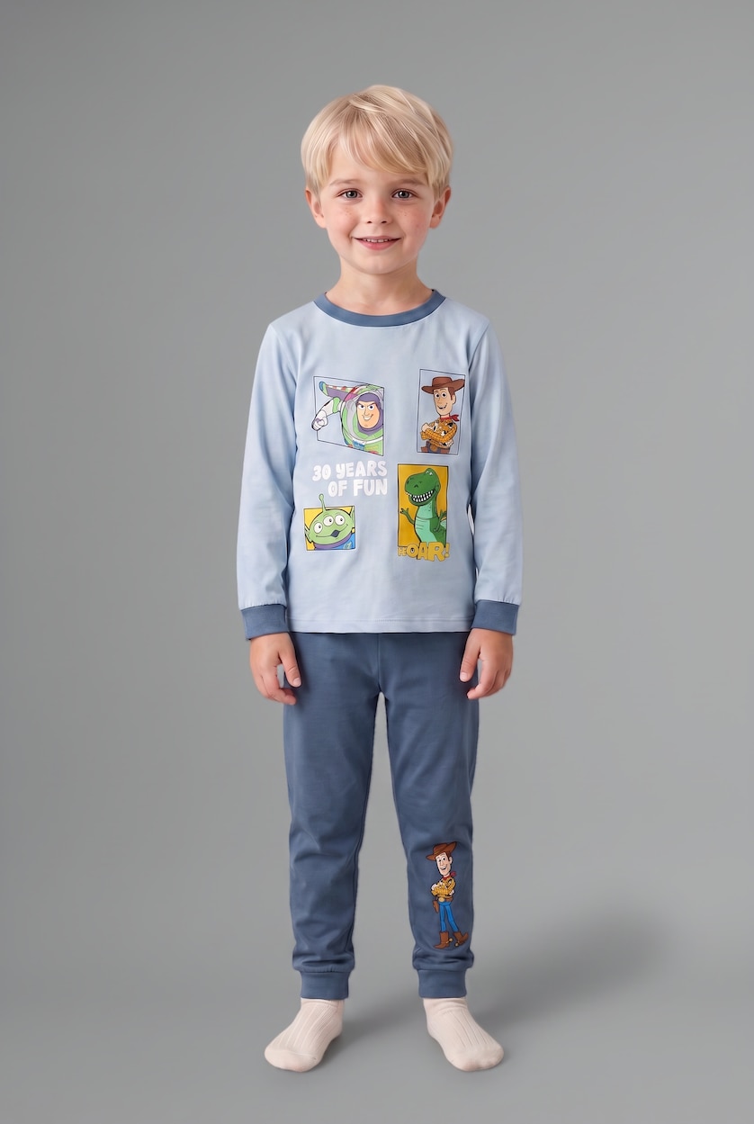 Baby Boys Blue 2 piece Regular Fit Toy Story Licensed Knitted Pyjamas