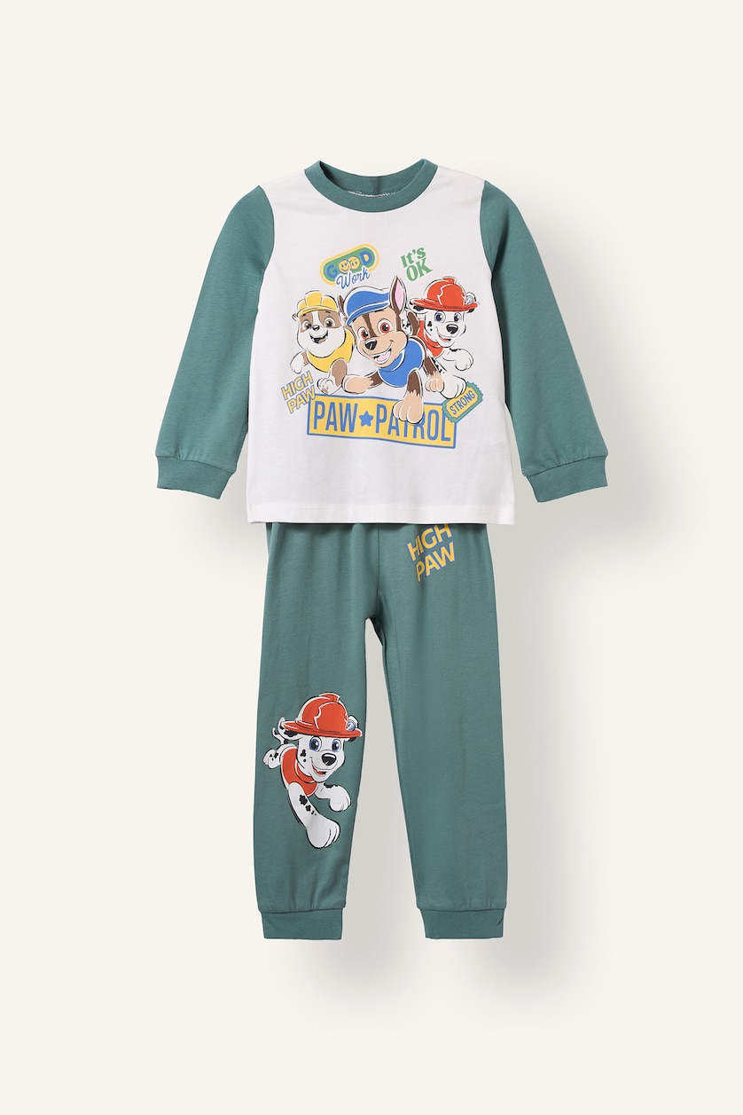 Erkek Bebek Yeşil Paw Patrol 2'li Pijama Takımı Erkek Bebek
