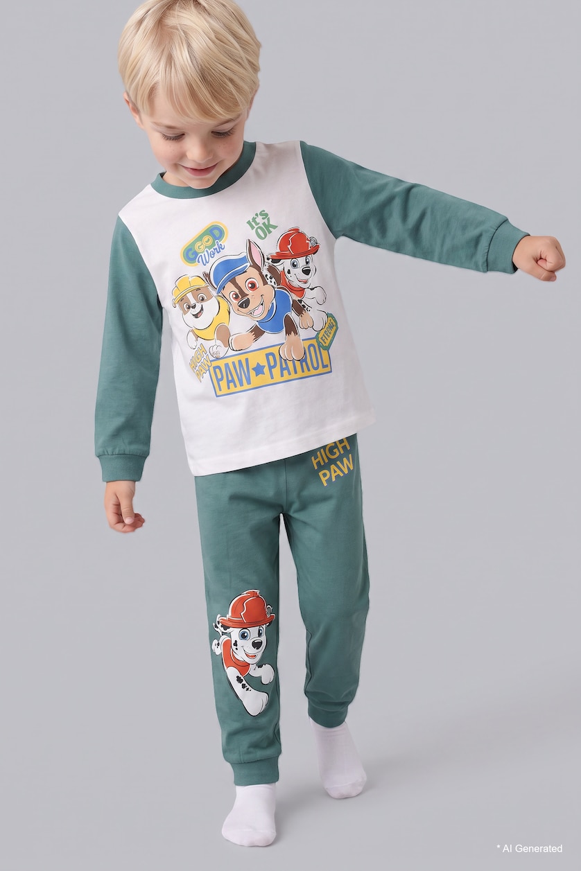 Baby Boy Green سيت بجامة ولادي من باو باترول - قطعتين