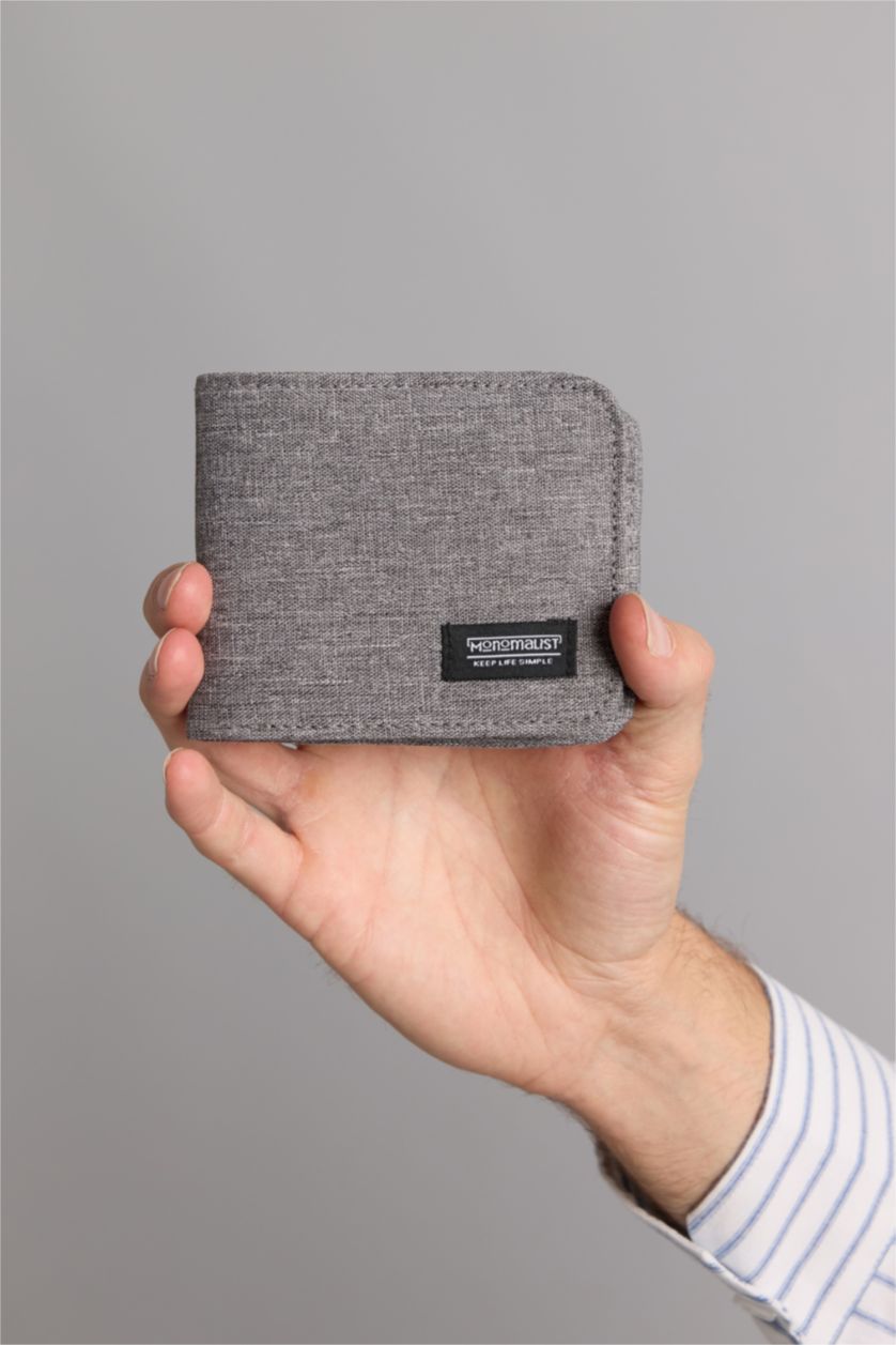 Men Grey Melange Man Wallets