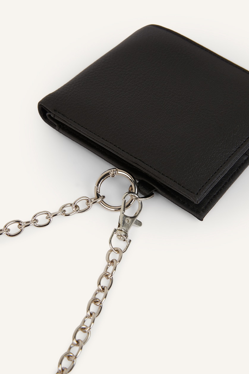 Men Black Man Faux Leather Wallet