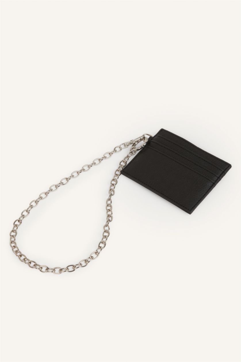 Men Black Man Business Card Wallet