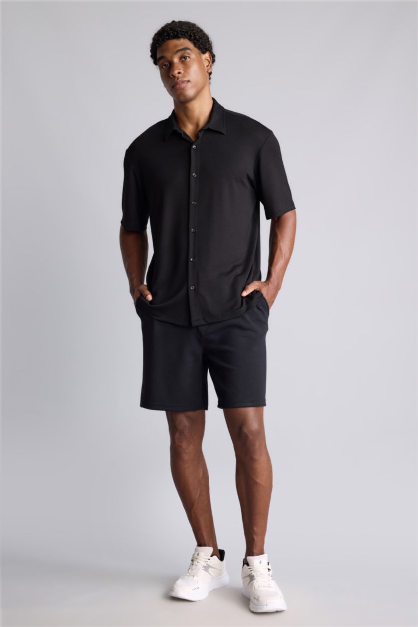 Men Black Standard Fit