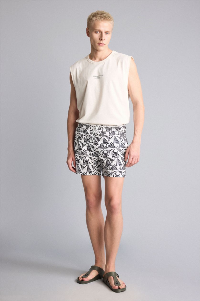 Men White Swim Shorts
