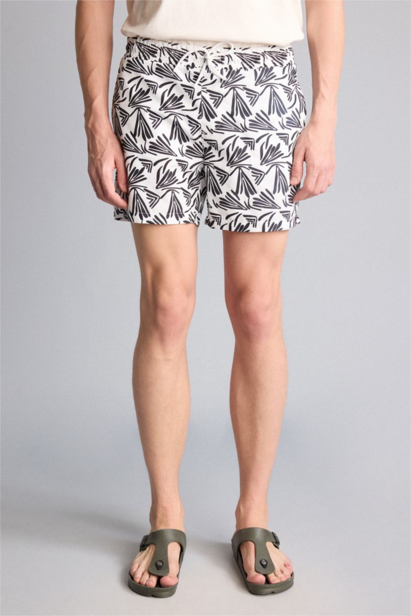Men White Swim Shorts