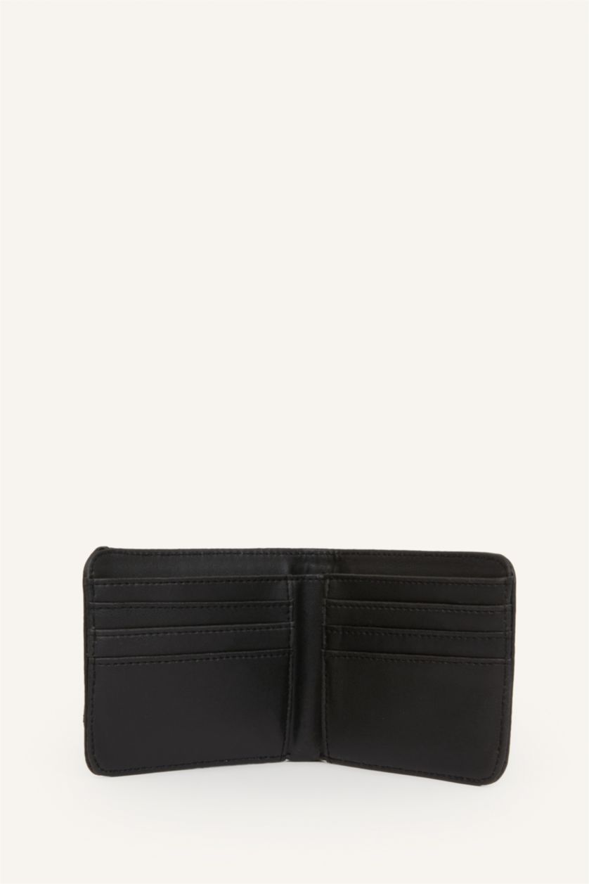 Men Black Man Faux Leather Wallets