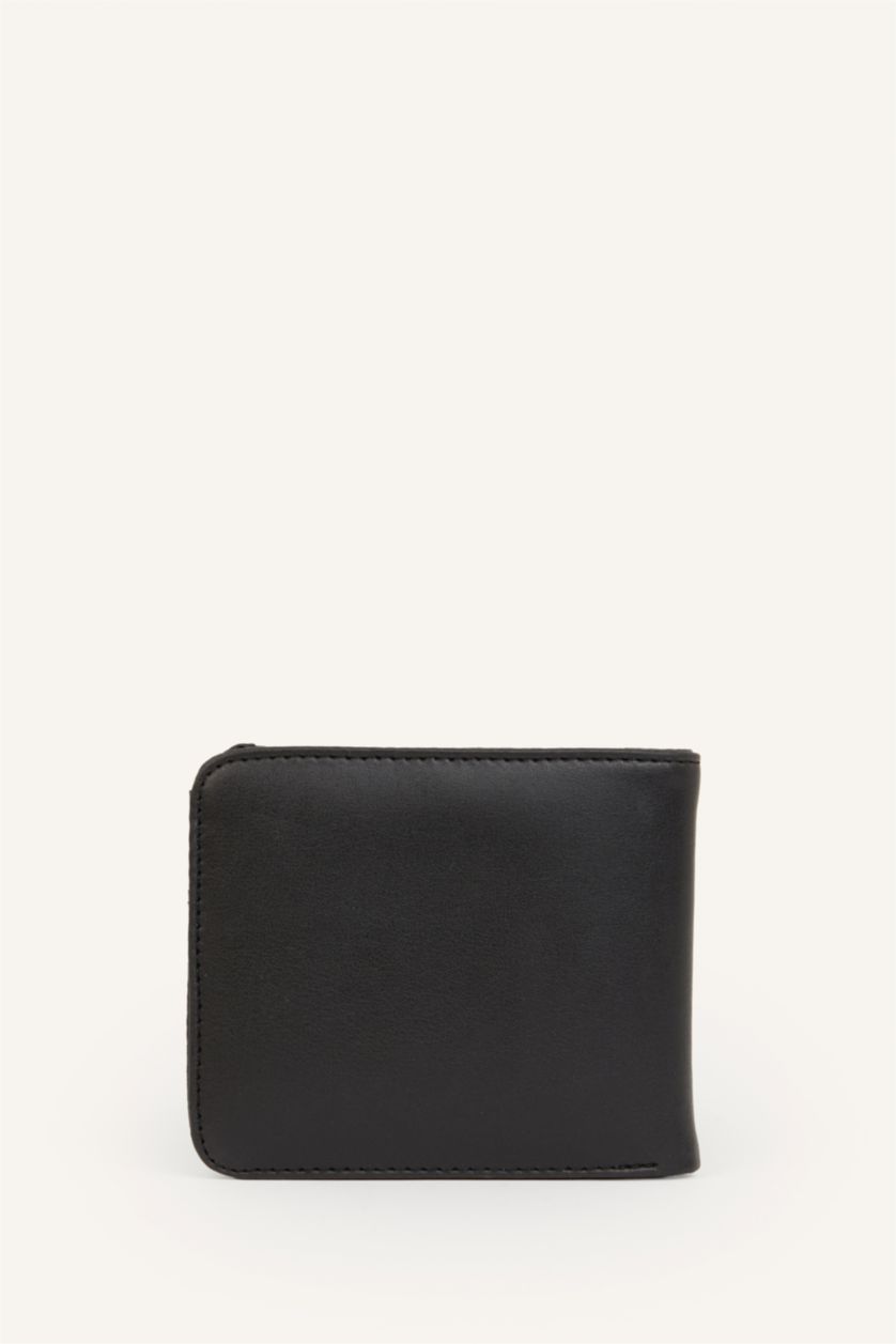 Men Black Man Faux Leather Wallets