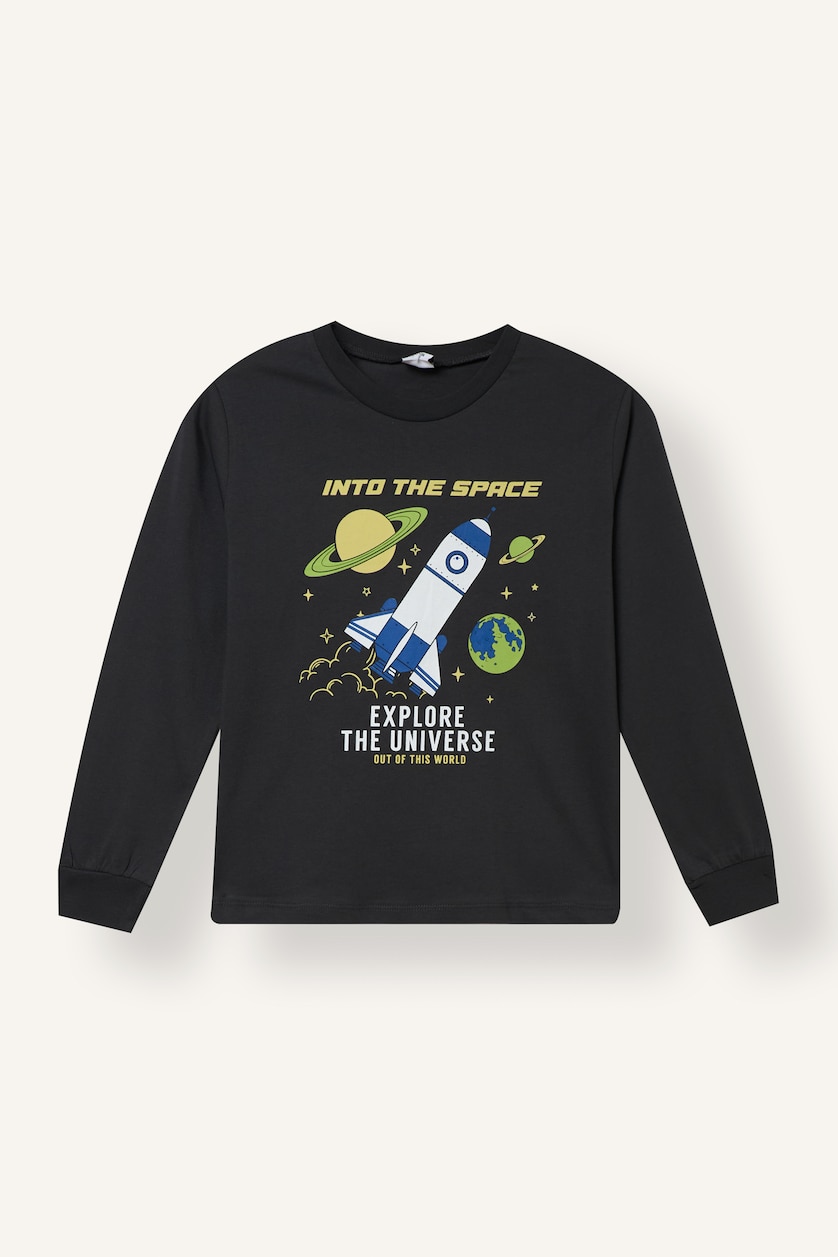 DJEM & ADOLESHENTË Anthracite Boy Regular Fit 2 Piece Pyjama Set