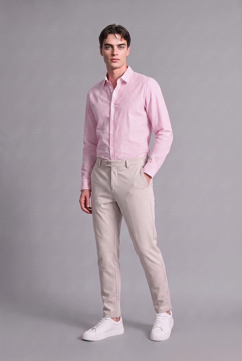MAN Rose Modern Fit Cotton Long Sleeve Shirt