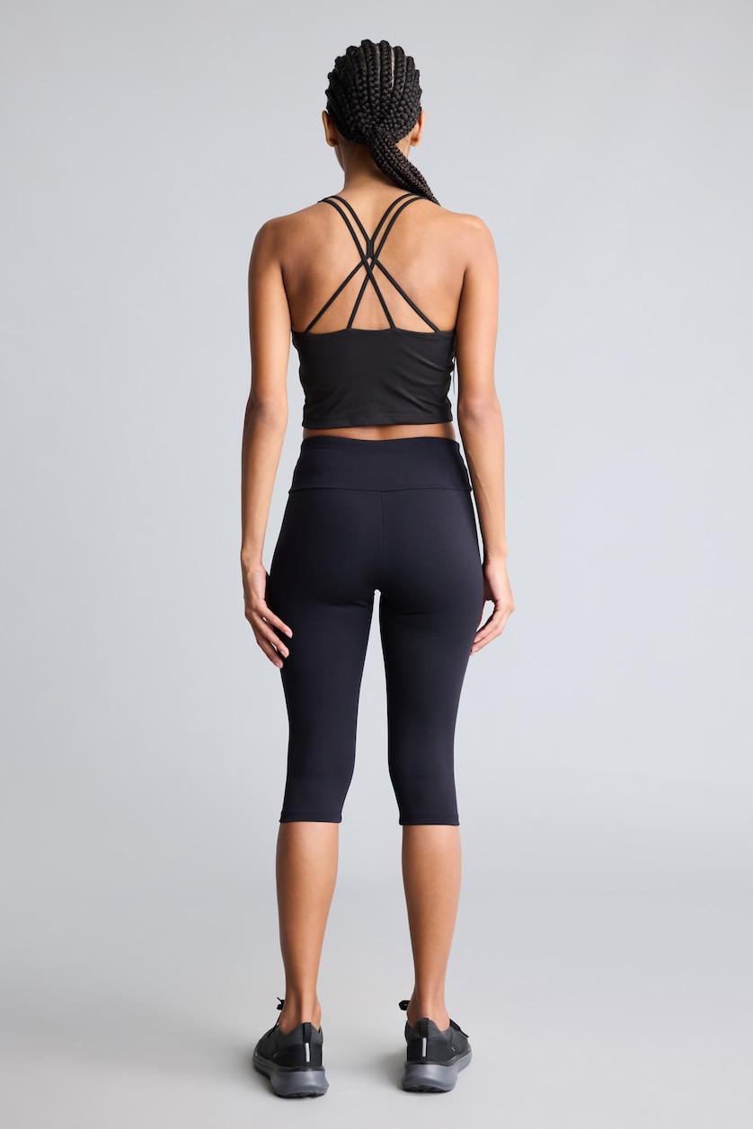Woman Black High Waist Sport Leggings