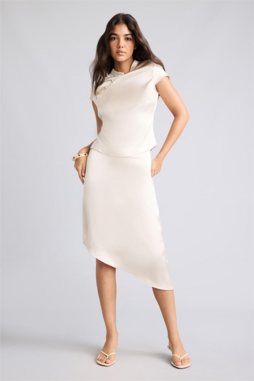 نساء اللون الحجري Asymmetric Maxi