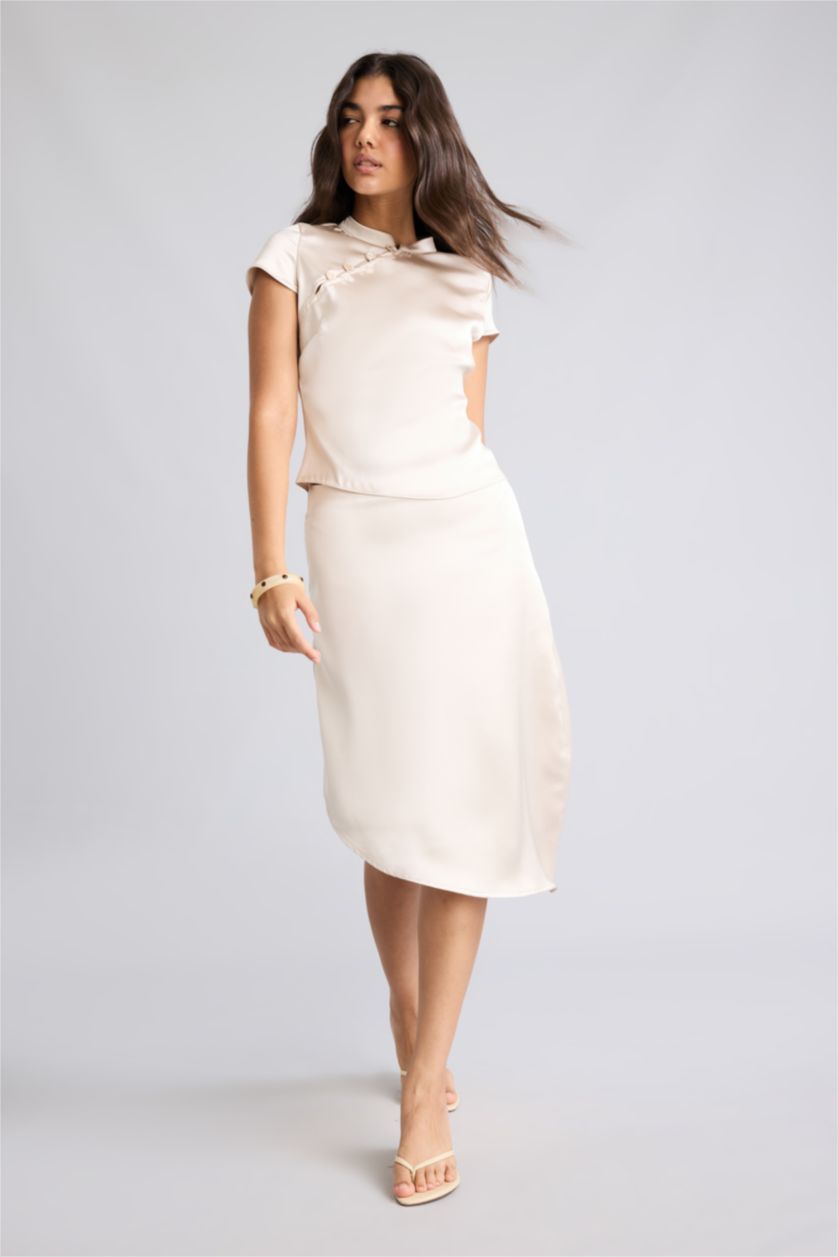 نساء اللون الحجري Asymmetric Maxi