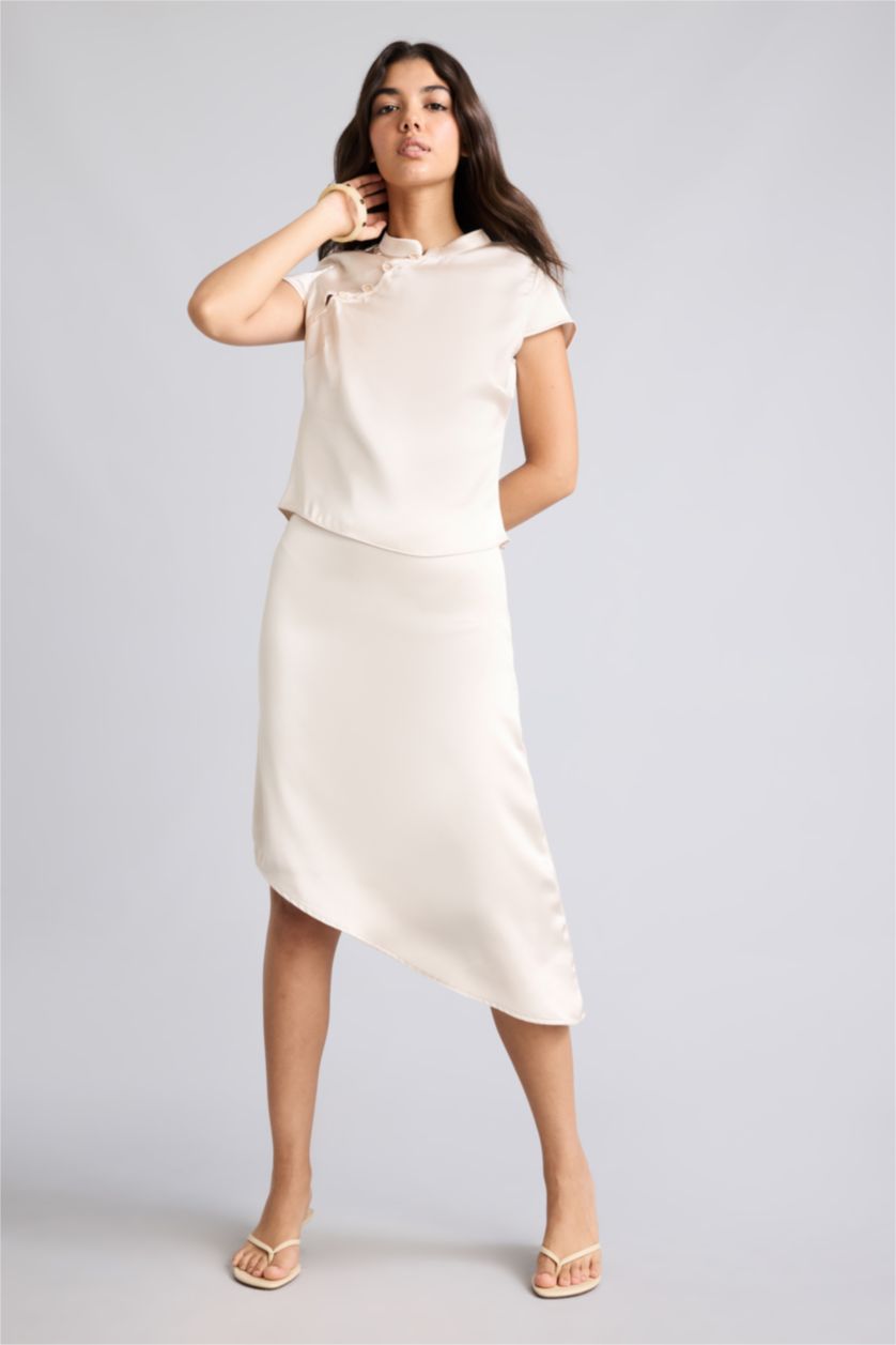 نساء اللون الحجري Asymmetric Maxi